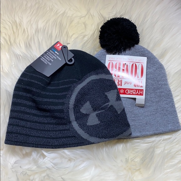 Under Armour Accessories - Unisex Black and Gray Winter Beanies